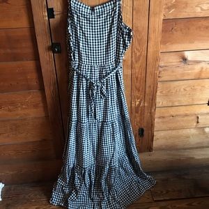 Gingham Midi Dress